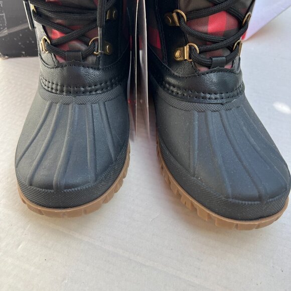 Cougar Waterproof Lace Up Winter Boot Women 7 Medium Carlisle Red Plaid - Picture 4 of 13